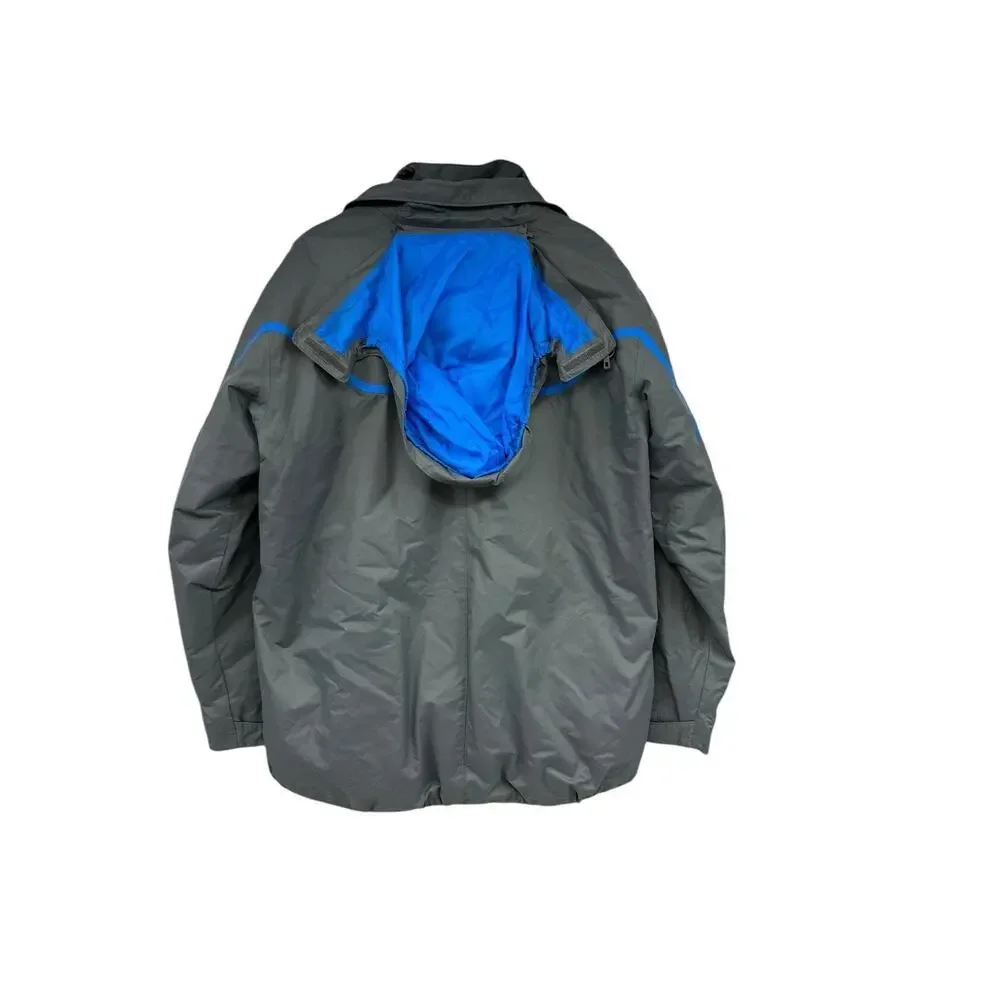 Columbia Men's XL Nordic Point II Interchange 3-in-1 Jacket Omni Heat Gray Blue‎